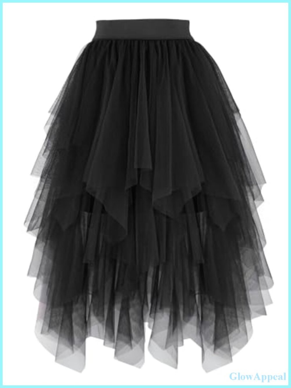Women's High Waist Tulle Midi Skirt A-Line Mesh Tutu